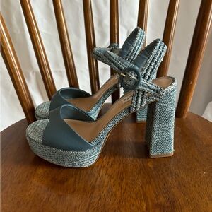 Blue Platform Heels